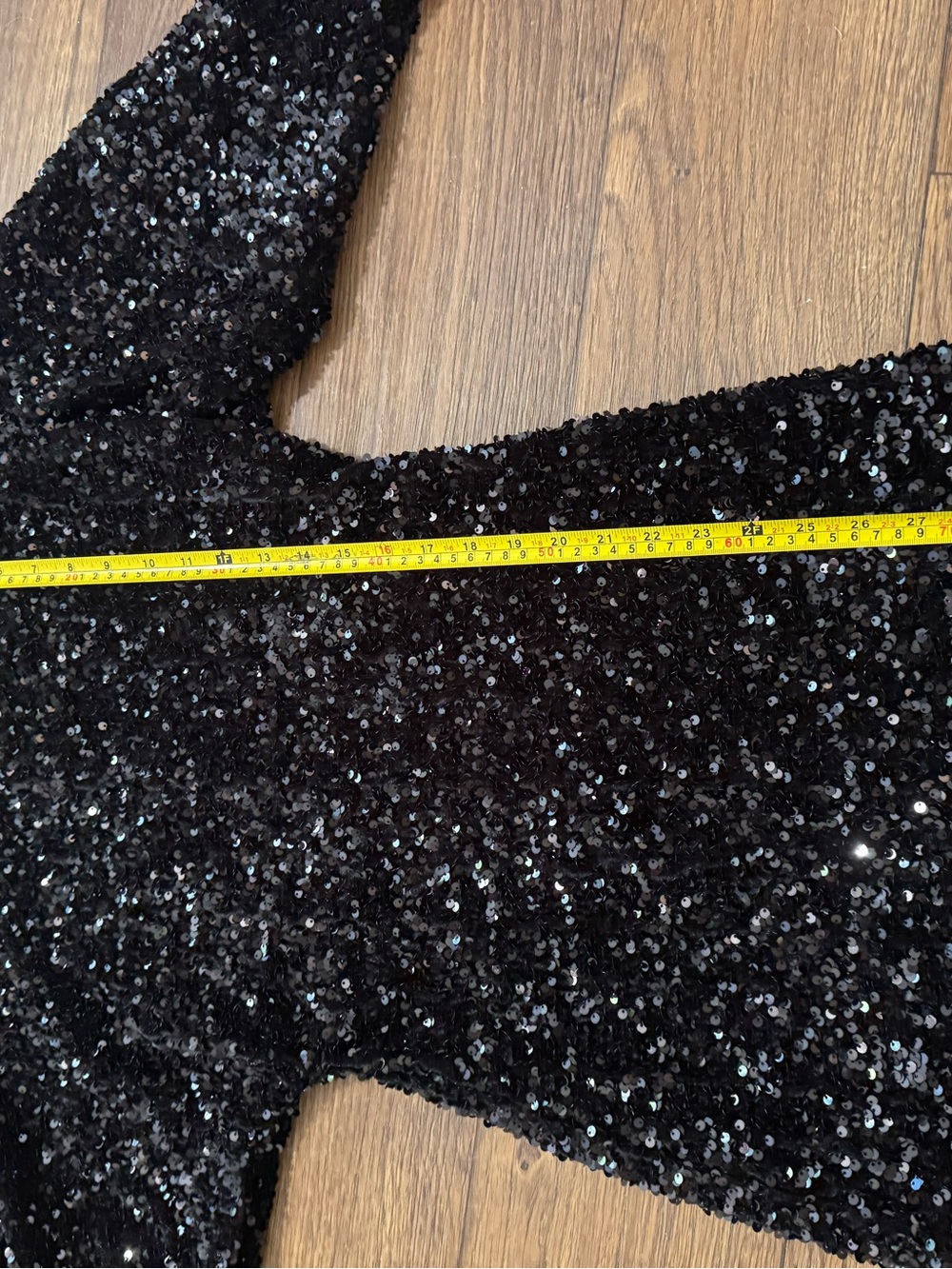 MNG Mango Black Sequin Cocktail Dress Size 4 Dolman Sleeve Party Mini Dress - Picture 7 of 9